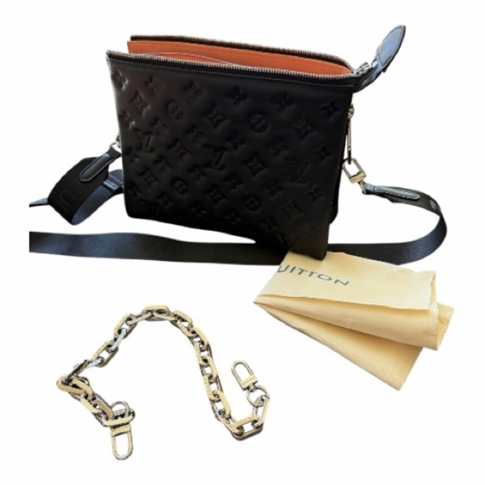 Black Leather Crossbody/Shoulder Bag, Never Used - Picture 3 of 13